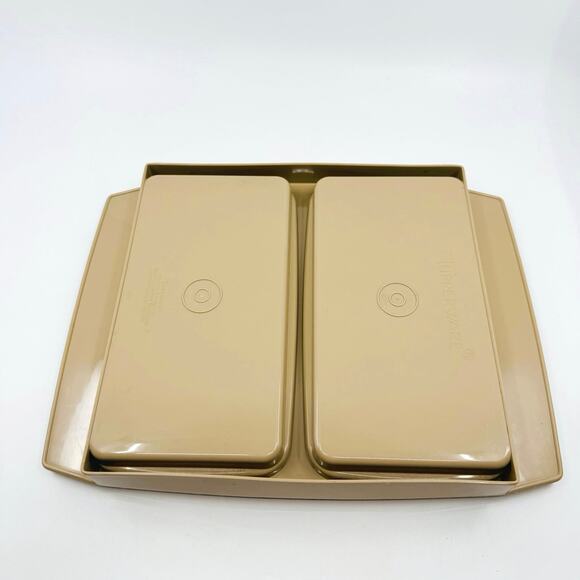 Tupperware Tan/White Clear Egg Storage/Deviled Egg Carrier, VTG 723 *No Egg Tray - Picture 4 of 6